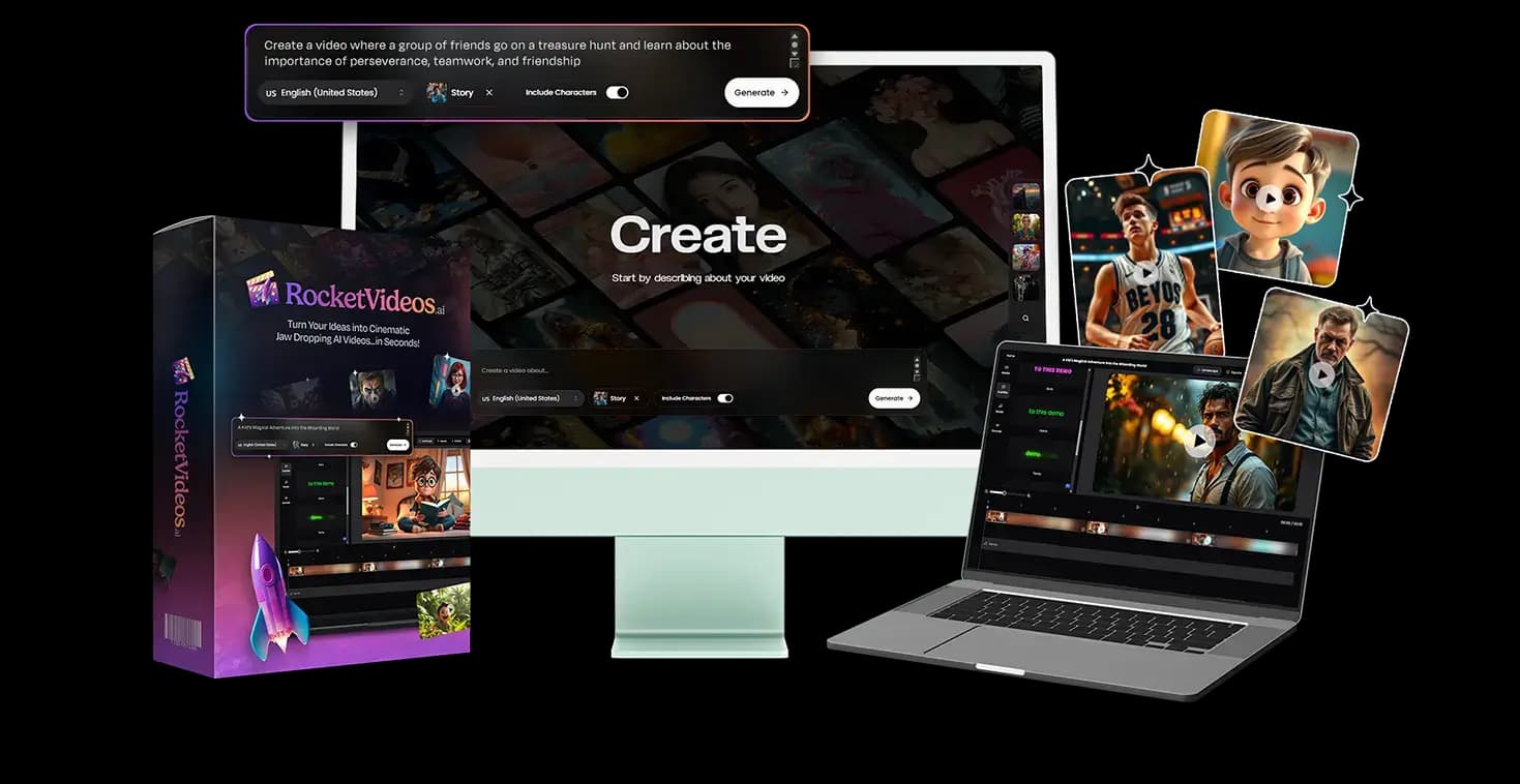 RocketVideos AI Review: Transform Ideas Into Studio-Quality Videos in 60 Seconds